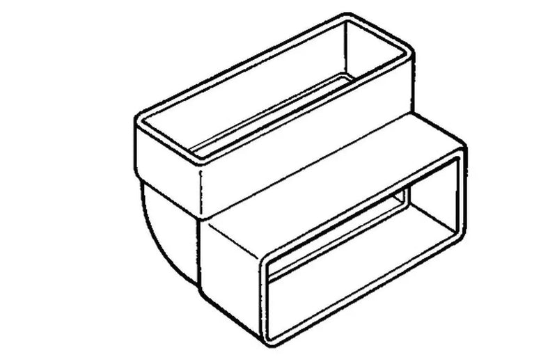 Verplas Vertical Bend (90 Degree) - White.
