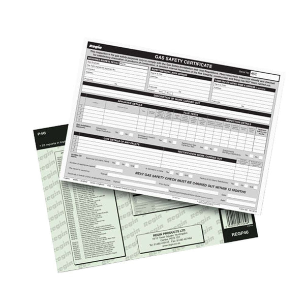 gas safety certificate pad