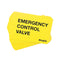 emergency control valve label