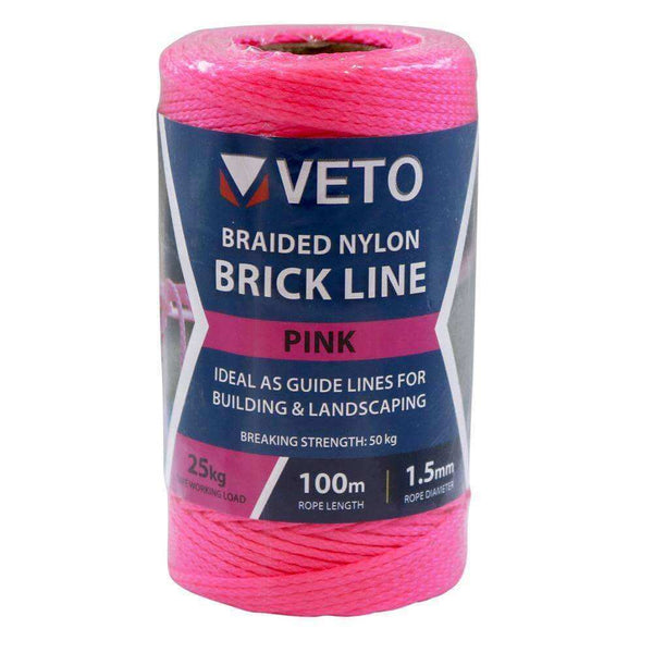Timco Pink Builders Line - Tube (1.5mm x 100m).