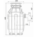 Franke Turbo Elite TE-125 Waste Disposal Unit.