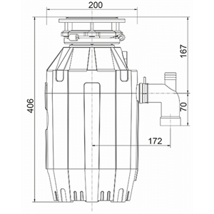 Franke Turbo Elite TE-125 Waste Disposal Unit.