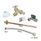 Professional Thru Wall Outside Garden Tap Kit 8 - Inc Double Check Tap, Iso Tee, 15x1/2" 300mm Pushfit Flexi, Fixings.