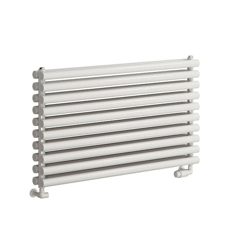 Reina Nevah Double Horizontal 590mm x 800mm Radiator - White